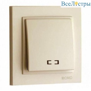 Выключатель Mono Electric Despina одноклавишный с подсветкой крем 102-170025-101