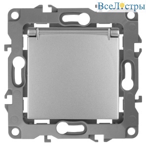 Розетка 2P+E Schuko со шторками с крышкой Эра 12-2103-03 Б0014695
