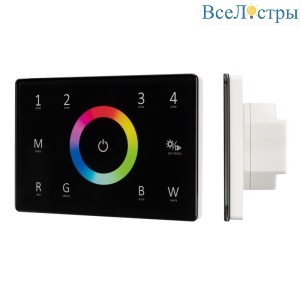Панель Arlight Sens Smart-P85-RGBW Black (230V, 4 зоны, 2.4G) 028405