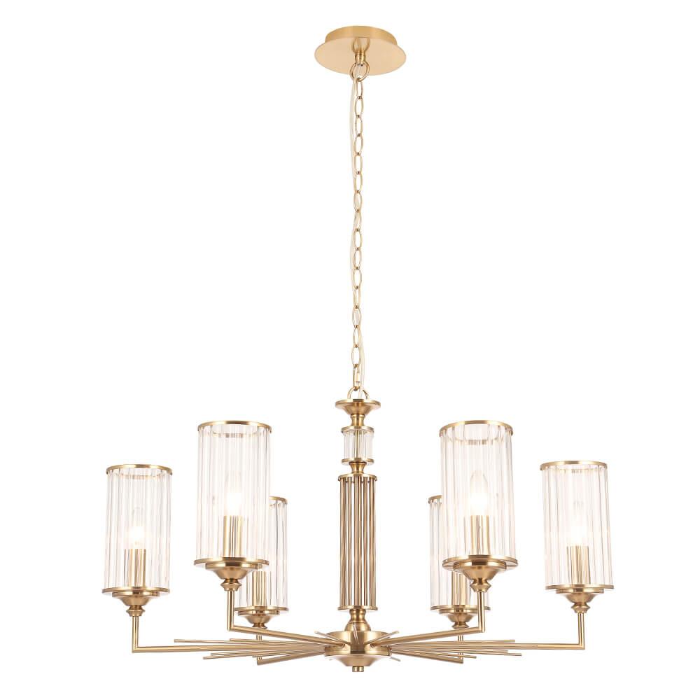подвесная люстра crystal lux gloria sp6 brass
