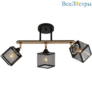 Спот Reluce 01591-3.3-03B BK+FGD+WOOD