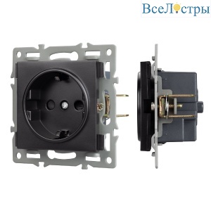 Механизм электрической розетки Arlight SCT-MEU1-PL-BK (250V, 16A) 043731