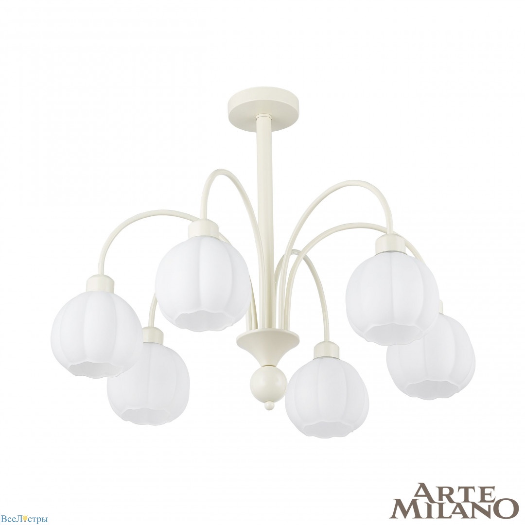 люстра на штанге arte milano napoli 315066/d680/6 iv