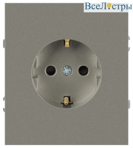 Розетка Эра Arktik 16-2102-07 с заземлением 2P+E Schuko со шторками 16А-250В титан Б0070430