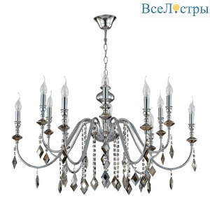 Подвесная люстра Crystal Lux MERCEDES SP6+6 CHROME/SMOKE