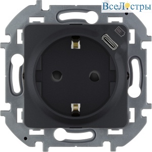 Розетка с/з с USB тип C со шторками Legrand Inspiria 673773
