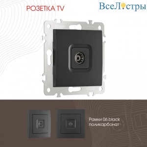 Розетка TV Arte Milano 206.43-1.black