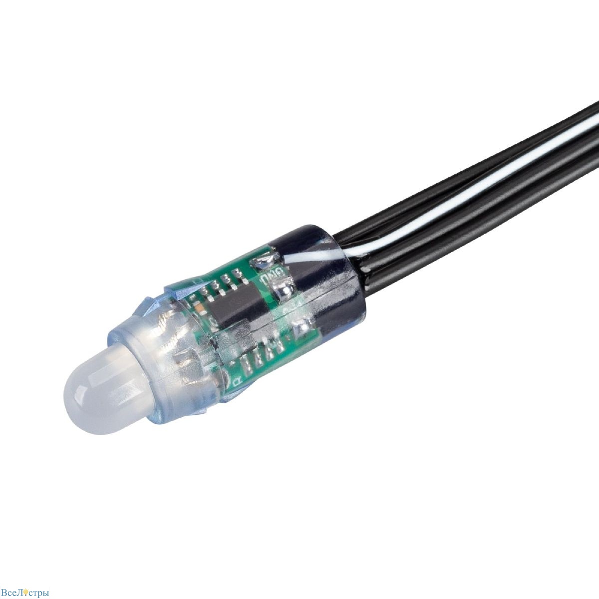 герметичный управляемый модуль arlight spi-uvr-d12 12v white6000-bpt (0.3w, ip67, 90 deg) 043441