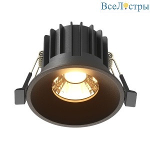 Встраиваемый светильник Maytoni Round DL058-12W2.7K-B