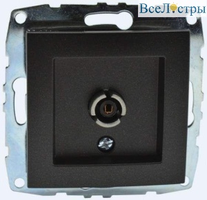 Розетка TV концевая Mono Electric Despina/ Larissa экран графит 500-002005-138