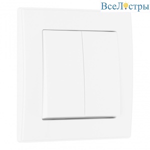 Выключатель двухклавишный Arte Milano SET06-1-30-2 white