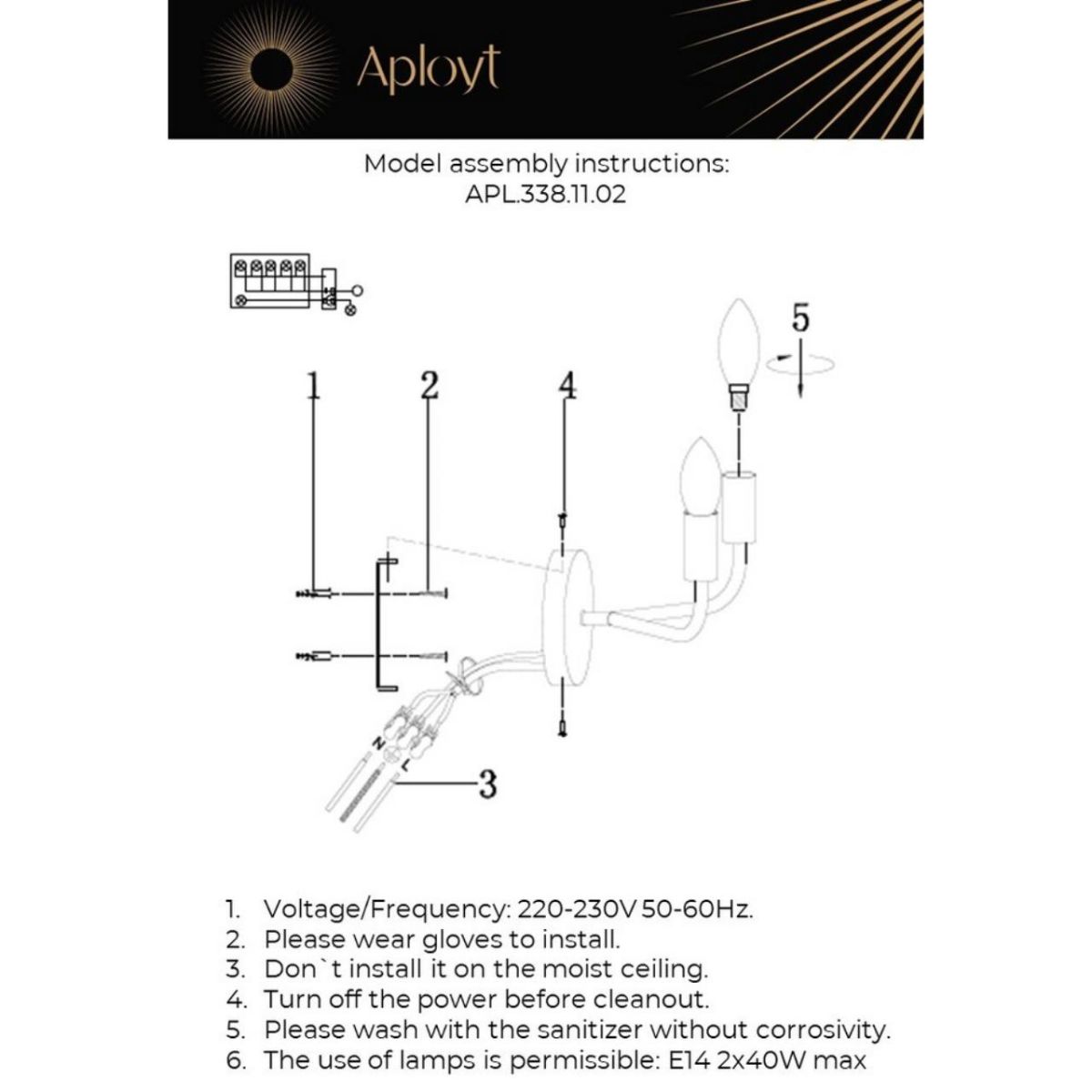 бра aployt evlalia apl.338.11.02