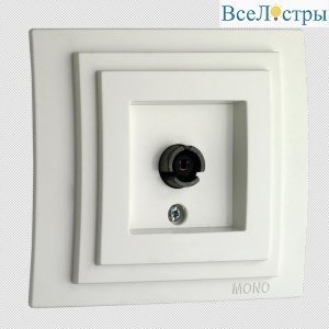 Розетка TV проходная Mono Electric Despina/ Larissa универсальная экран белый 500-001905-137