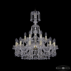 Подвесная люстра Bohemia Ivele Crystal 1409/12+6/240/XL-76 G