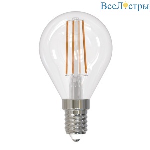 Лампа светодиодная филаментная (UL-00005173) Uniel E14 9W 4000K прозрачная LED-G45-9W/4000K/E14/CL PLS02WH