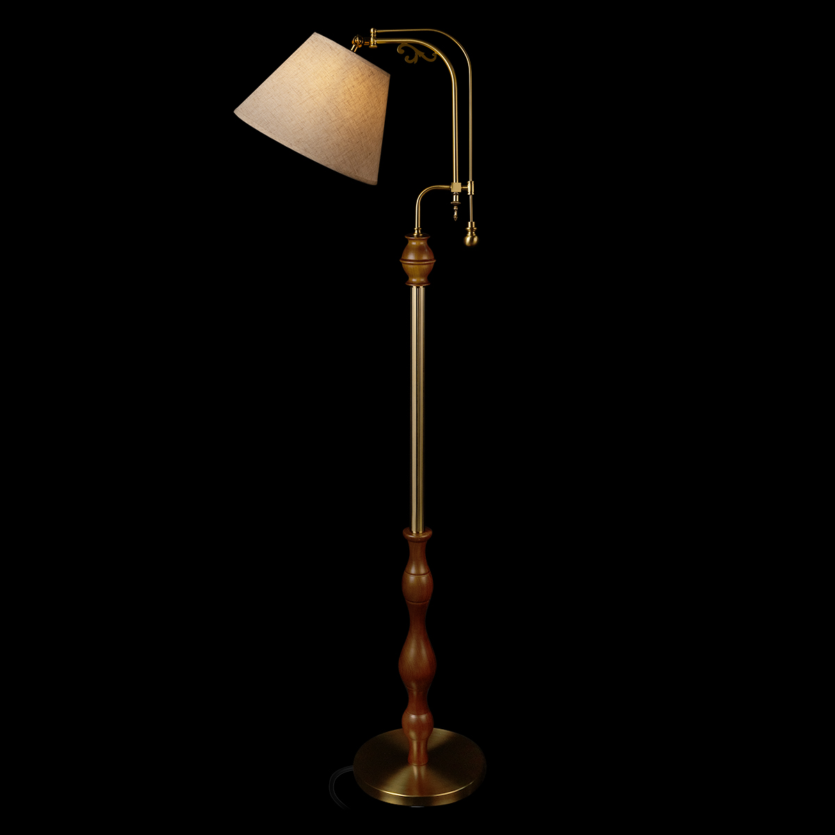 торшер loft it elaine 10569f dark wood