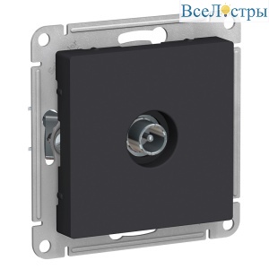 Розетка TV проходная 4DB Systeme Electric AtlasDesign Карбон ATN001092