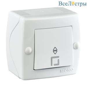 Выключатель Mono Electric Octans IP20 одноклавишный проходной белый 104-010101-109