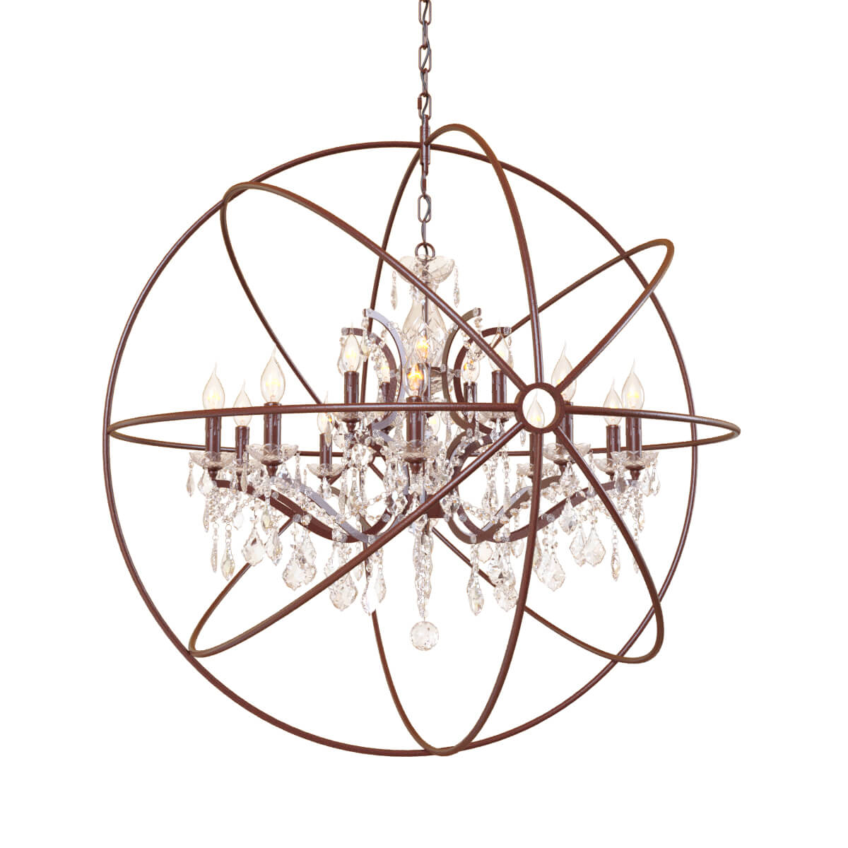 подвесная люстра loft it foucaults orb crystal loft1897/15