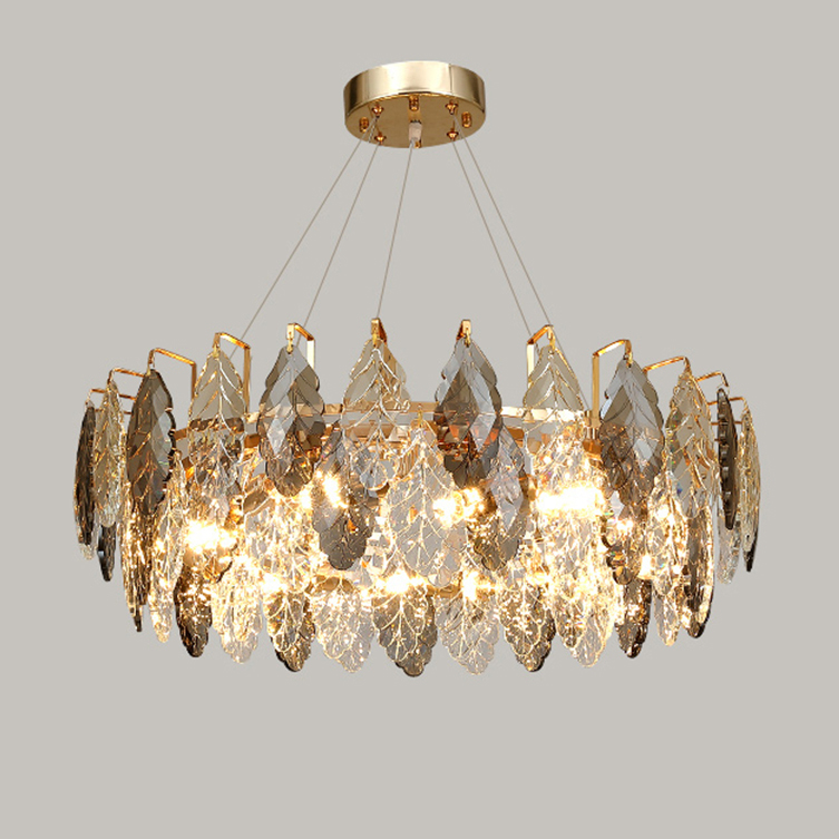 подвесная люстра delight collection d8011p/r-800 gold/smoky
