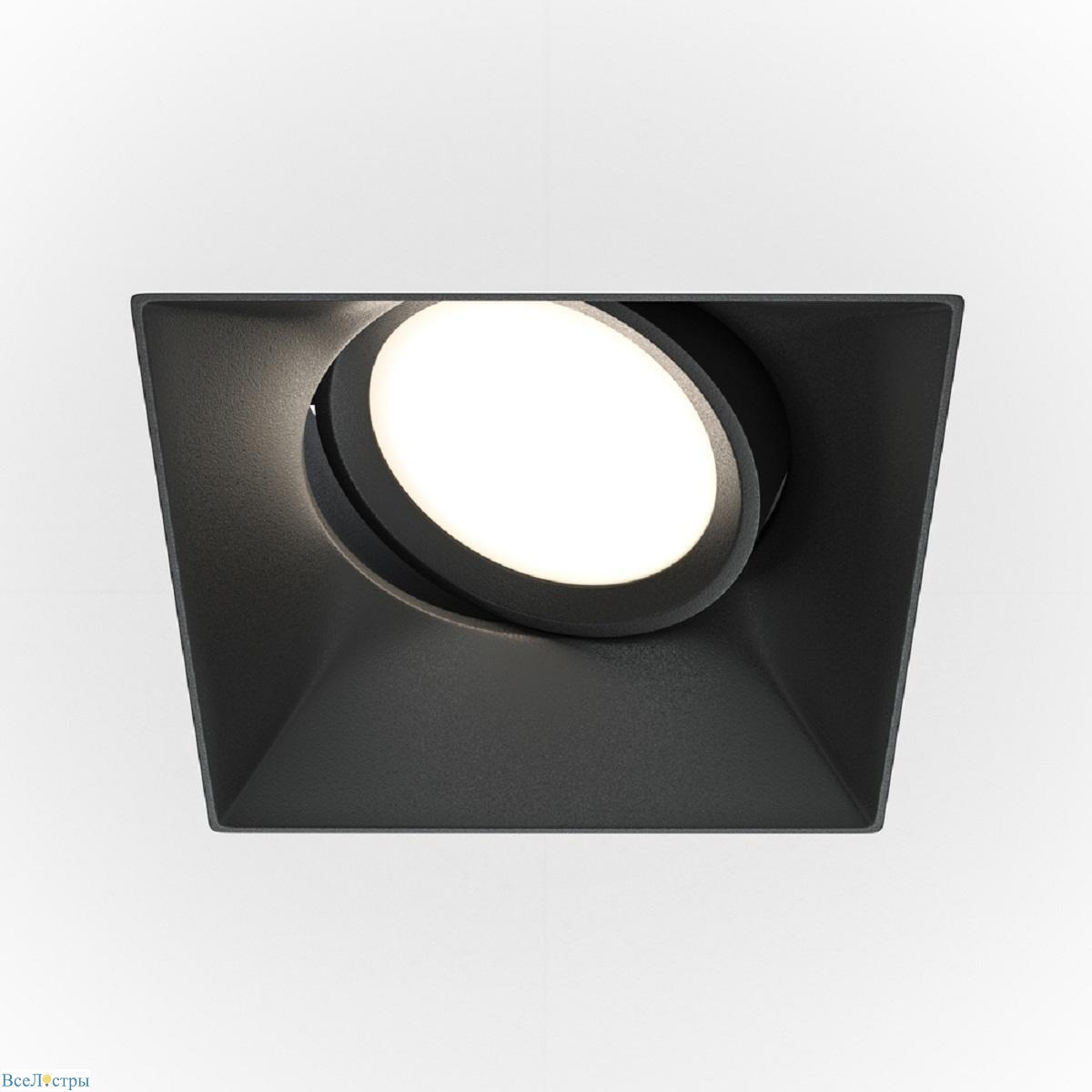 встраиваемый светильник maytoni technical dot dl042-01-sq-b