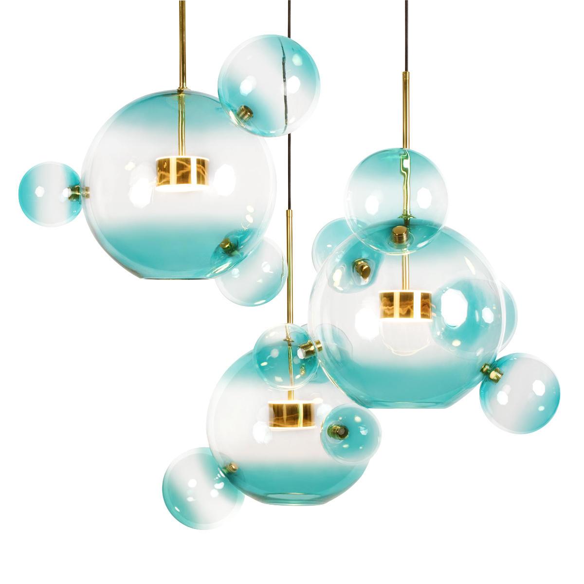 подвесная светодиодная люстра loft it bolle 2027-d3 blue