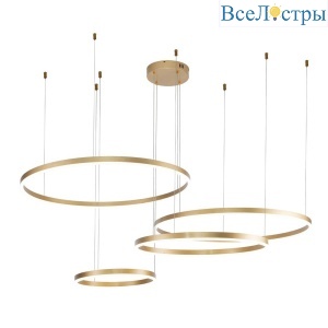 Подвесной светодиодный светильник Indigo Galass 14001/4P Gold V000015L