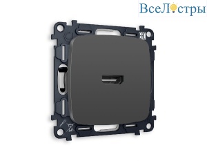 Комплект механизма розетки HDMI 2.0 40V/500mA 2.0GHz 5-18Gbit/s Ambrella Volt Omega MO914010