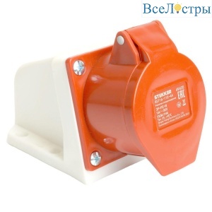Розетка 3P+PE+N Stekker с крышкой красный RST16-115-44 49435