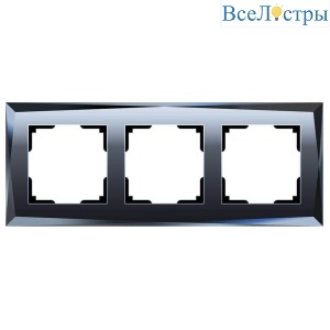 Рамка Werkel Diamant на 3 поста черный W0031208 4690389172762