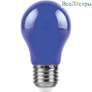 Лампа светодиодная Feron E27 3W синяя LB-375 25923