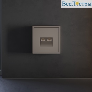 Накладка для розетки компьютерной двойной RJ45+RJ45 кат.6 Voltum S70 (капучино) VLS001414