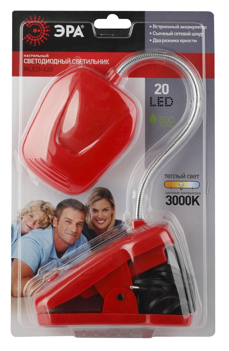 настольная лампа эра nled-420-1.5w-r б0005540
