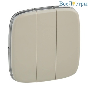Лицевая панель Legrand Valena Allure выключателя трехклавишного слоновая кость 755036