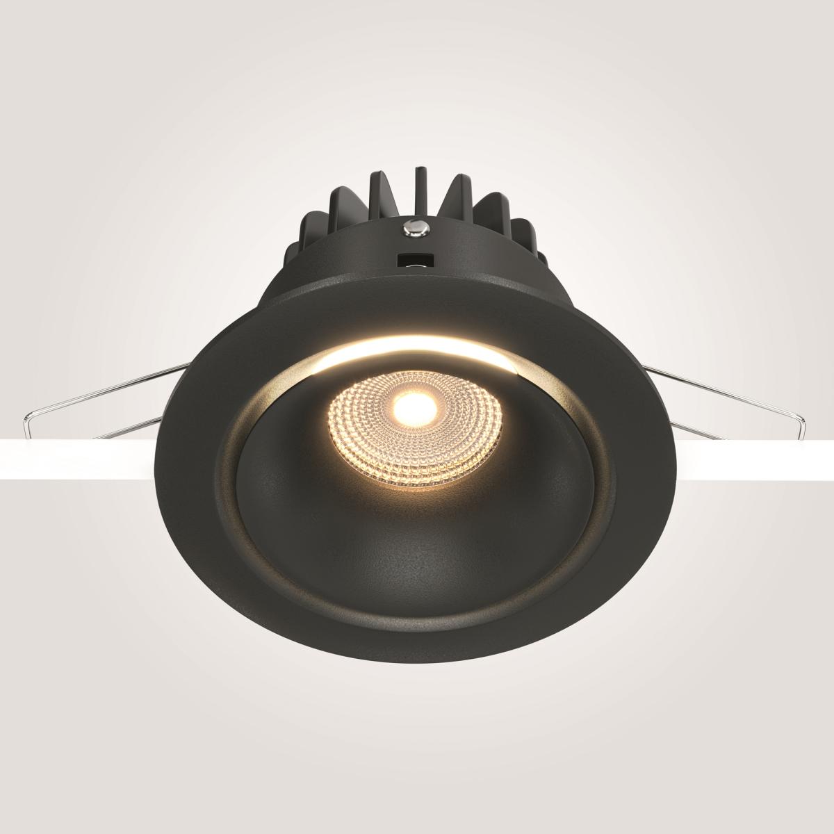 встраиваемый светильник maytoni yin dl031-l12w3k-d-b