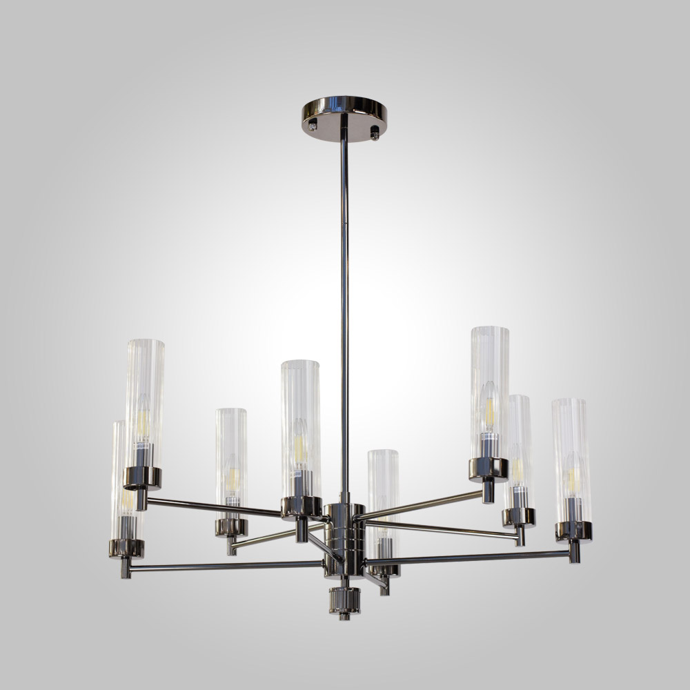 люстра на штанге am group indigo sp8 pearl black