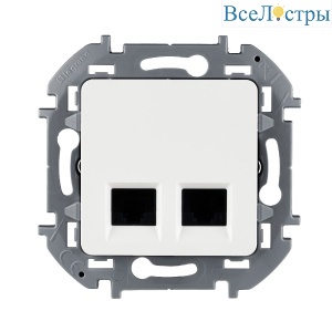 Розетка компьютерная двойная RJ45 Legrand Inspiria 673835