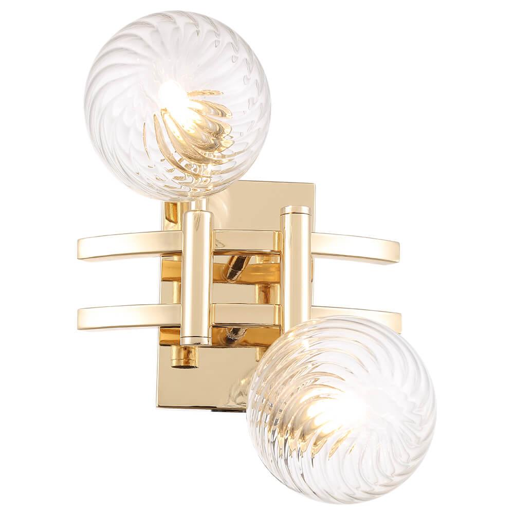 бра crystal lux luxury ap2 gold