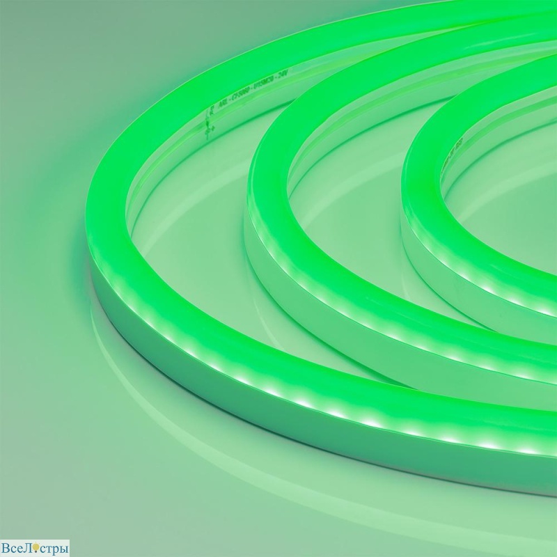 гибкий неон arlight arl-neon-2615gh-side 24v green 030869