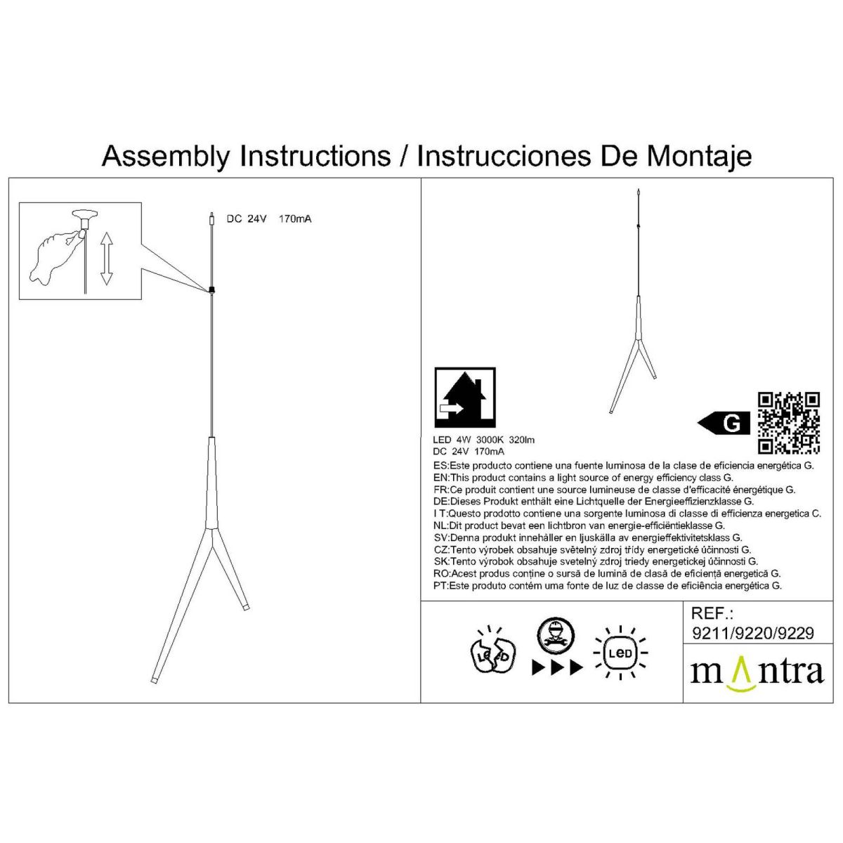 подвесной светильник mantra arrecife 9356+9229 (1l)