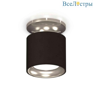 Комплект накладного светильника Ambrella light Techno Spot XS7402080 SBK/PSL черный песок/серебро полированное (N7927, C7402, N7023)