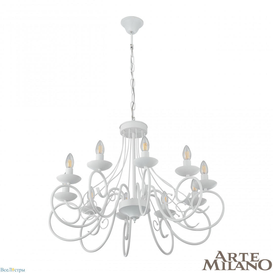 подвесная люстра arte milano 349159/10 wt