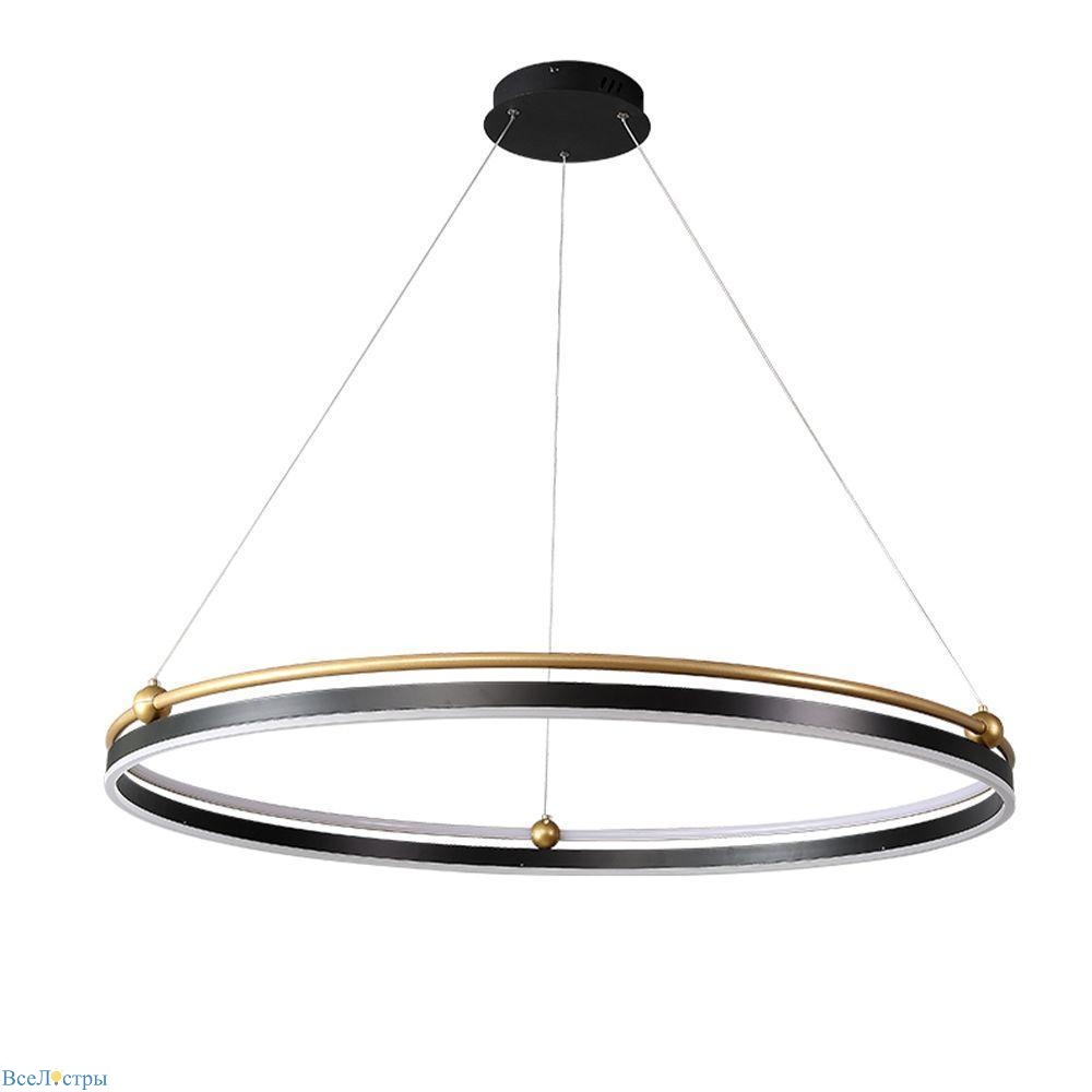 подвесной светодиодный светильник crystal lux fernando sp88w led black/gold