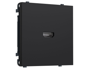 Комплект механизма розетки HDMI 2.1 SIGMA Черный Мягкое касание 30V/900MS 4K-120HZ 8K-60Hz QUANT PRO Ambrella Volt MS994030 (SP9940, PR223)