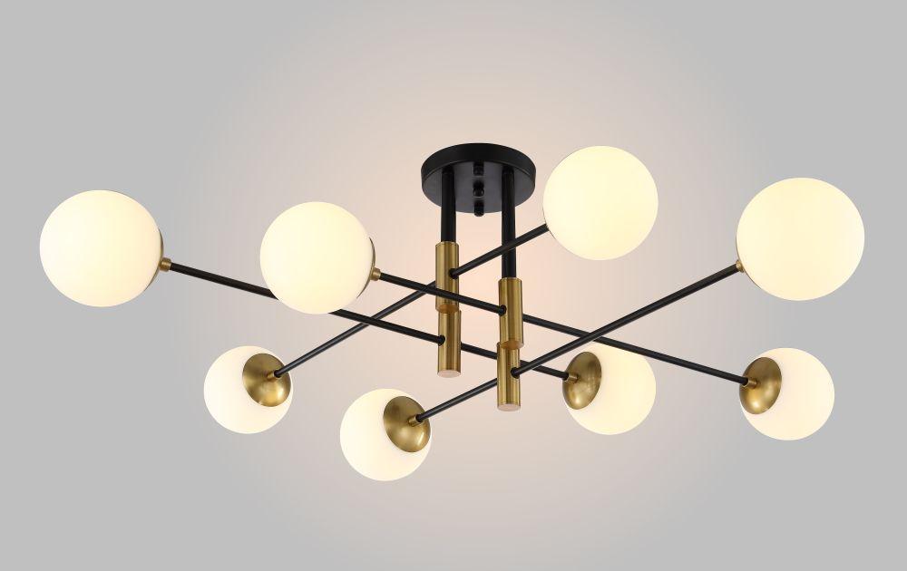 потолочная люстра crystal lux fidel pl8 black
