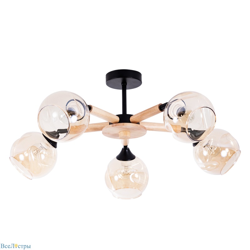 люстра на штанге arte lamp branson a4370pl-5br