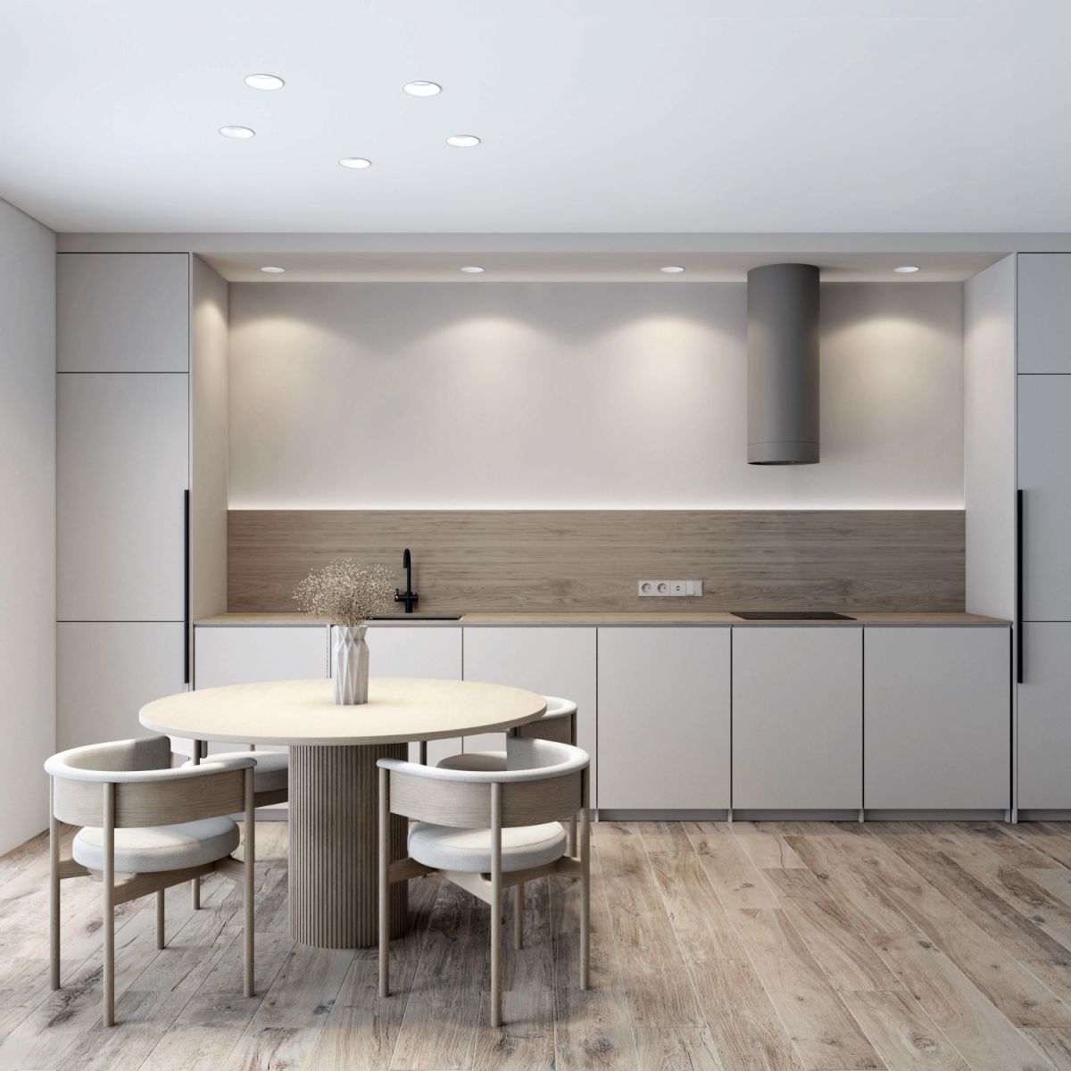 точечный встраиваемый влагозащищенный светильник denkirs trim dk2450-wh