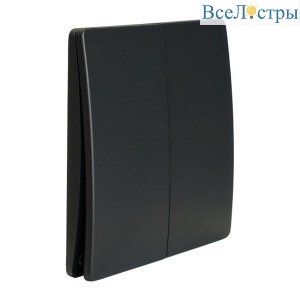 Выключатель двухклавишный беспроводной Feron Smart графит TM92 51024