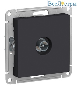 ТВ-розетка оконечная, механизм Systemе Electric AtlasDesign Карбон ATN001093