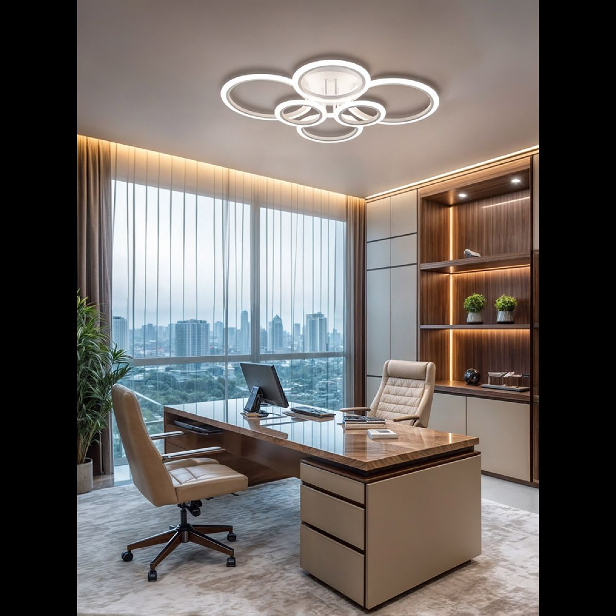 потолочная люстра natali kovaltseva home led smart 84000